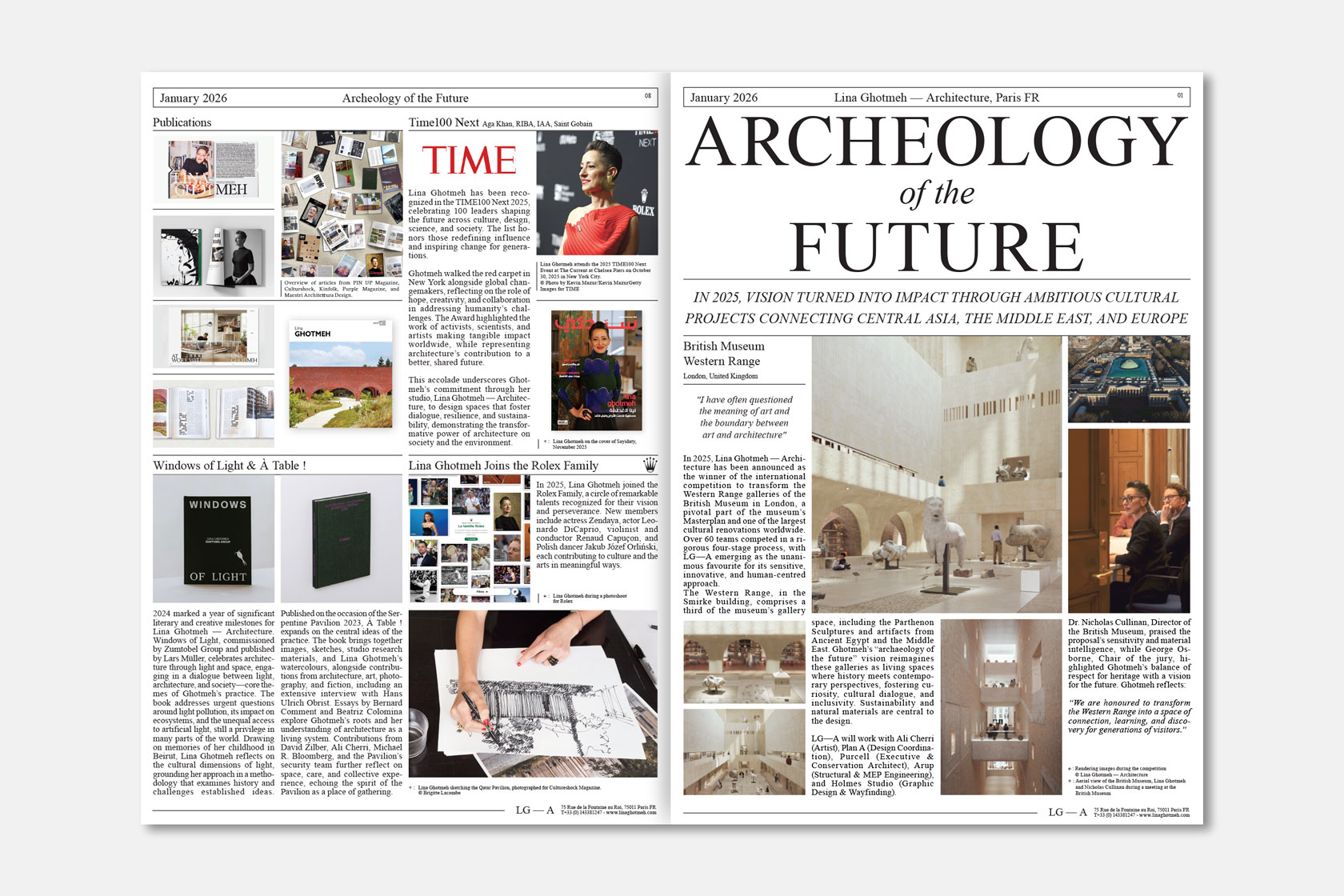 2026. Nous vous souhaitons une très belle année. Lina Ghotmeh — Architecture COM-WEB_NEWSPAPER2026_04