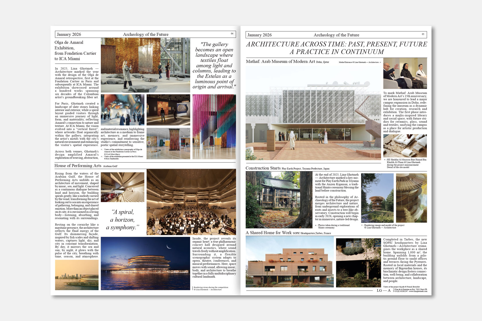 2026. Nous vous souhaitons une très belle année. Lina Ghotmeh — Architecture COM-WEB_NEWSPAPER2026_02