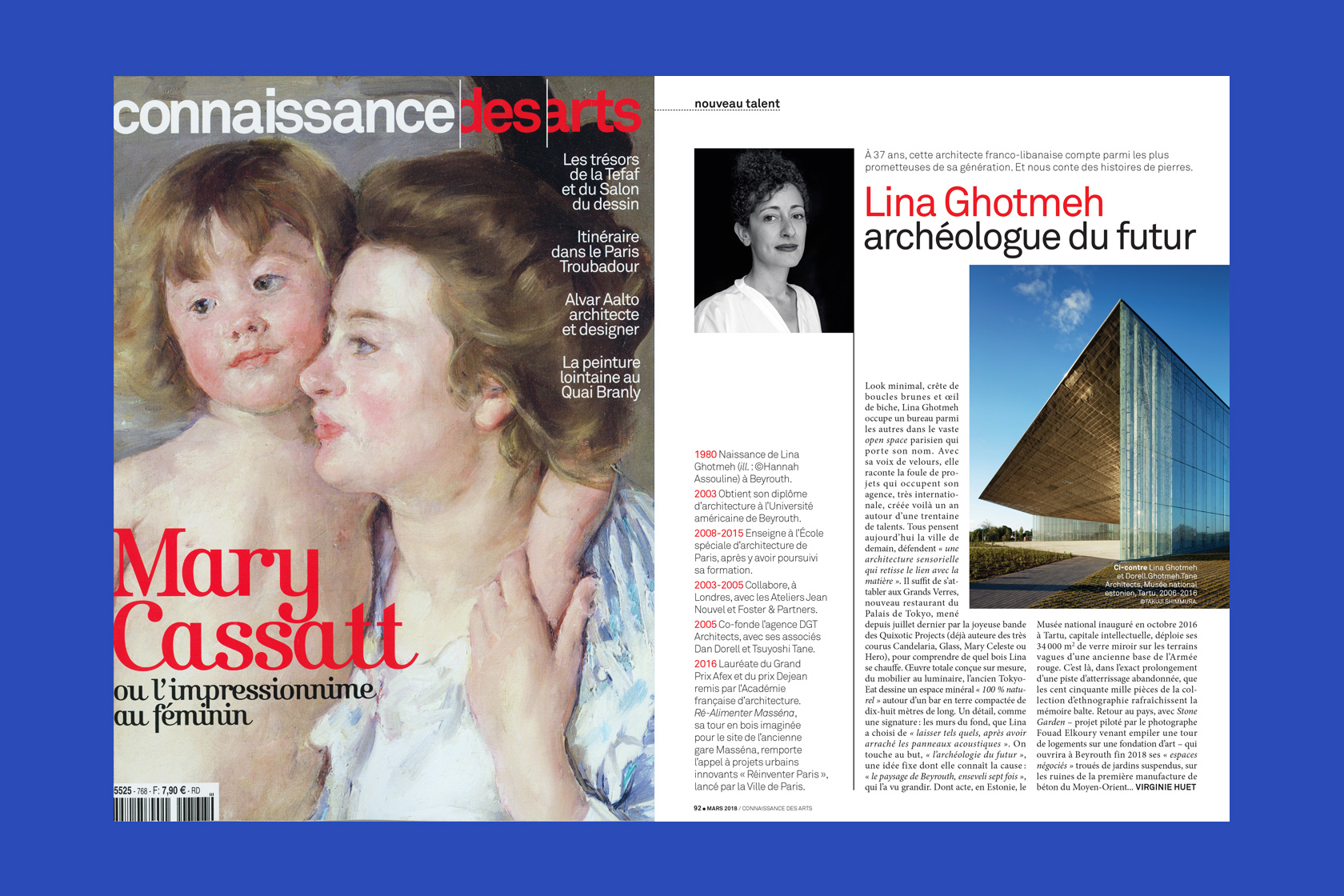 Archéologue du Futur sur Connaissance des Arts Lina Ghotmeh — Architecture homepage_connaissance-des-arts--april2