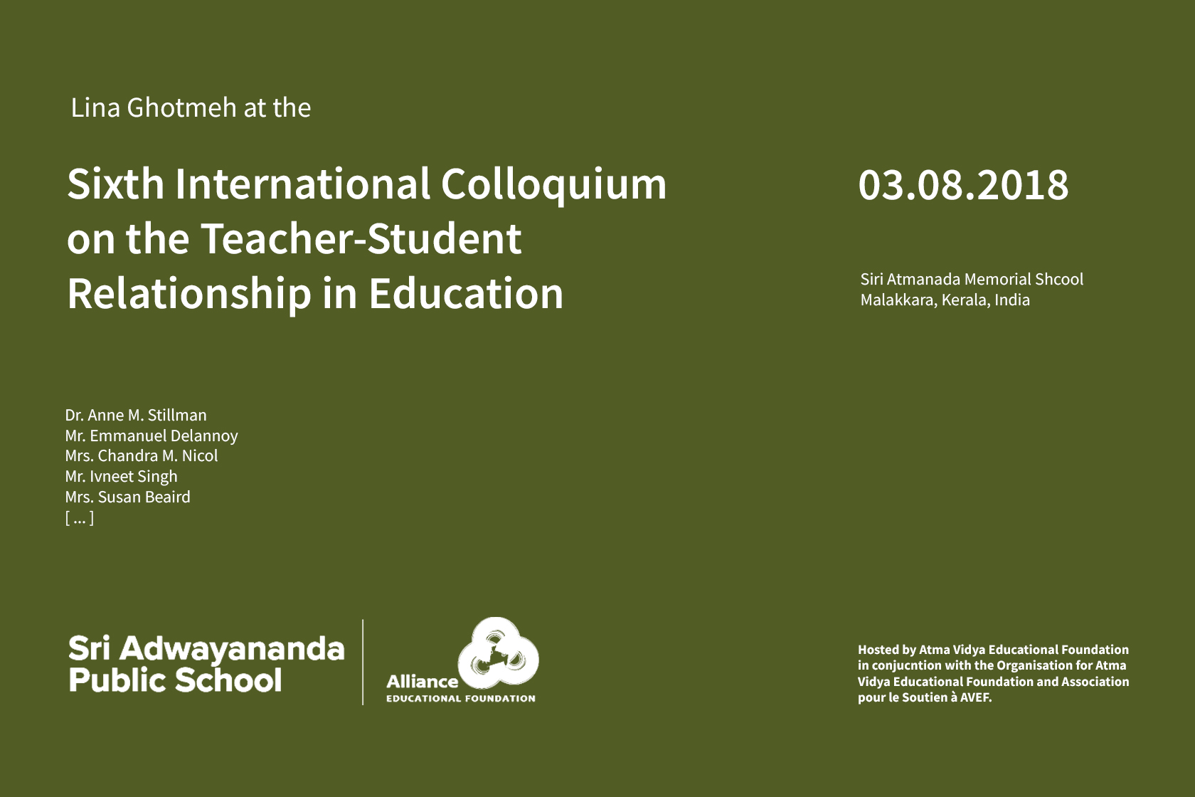 Colloque sur l'éducation à Kerala en Inde Lina Ghotmeh — Architecture Kerala_poster_v2