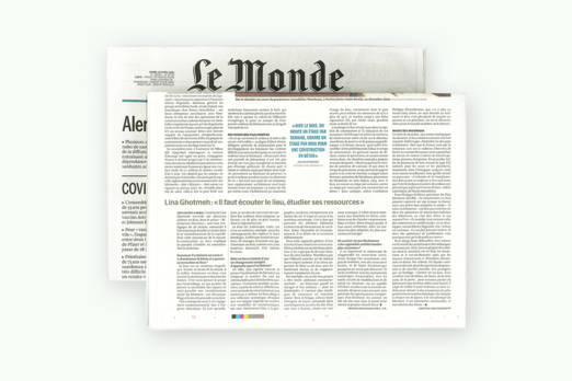 Publication. Le Monde. Lina Ghotmeh — Architecture PR_leMonde-1680x1120