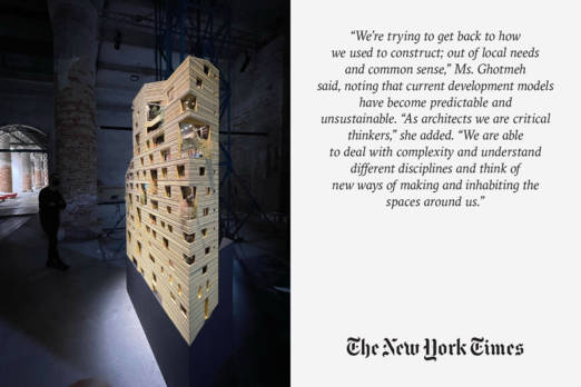 Publication. The New York Times. Lina Ghotmeh — Architecture NYT_Biennale-1680x1120
