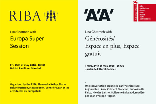 2xTALKS - at the Venice Architecture Biennale. Lina Ghotmeh — Architecture poster