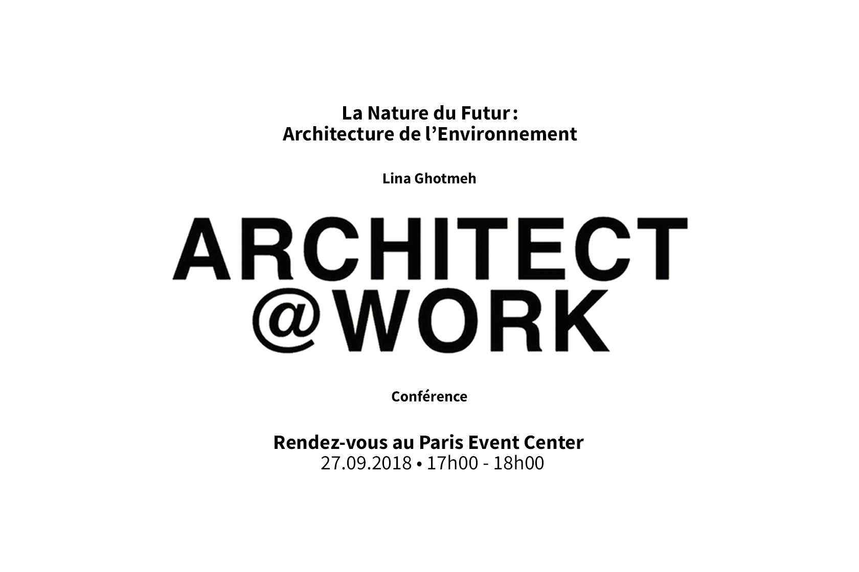 Homepage Lina Ghotmeh — Architecture ARCH@WORK_poster