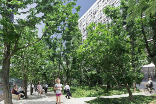 Rehabilitation of the Maine-Montparnasse district Lina Ghotmeh — Architecture UrbanForest3